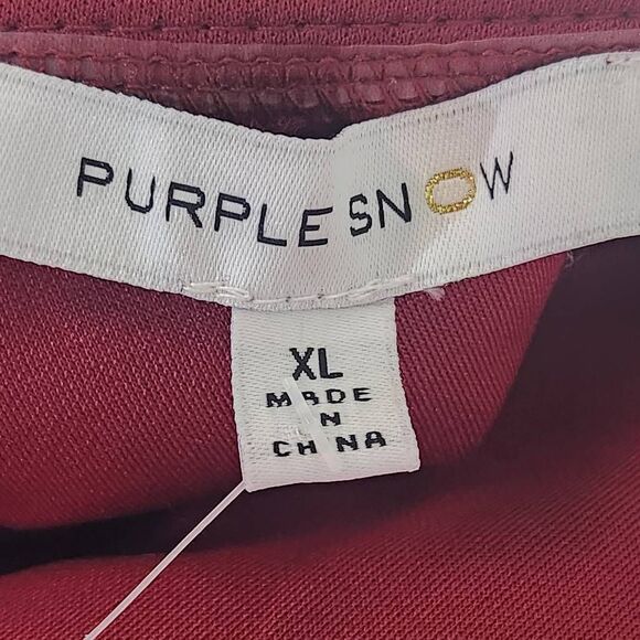 Purple Snow Oxblood Romper NWT Size XL Burgundy Sleeveless Short Romper - Picture 8 of 11